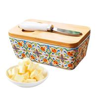 Hlagmix Beurrier,Récipient De Stockage À Beurre Avec Couvercle Pour Réfrigérateur Hermétique - Récipient Hermétique Ustensile de Cuisine pour Réunions Pâtisserie Cuisine Ambiance Ferme Housewarming
