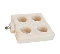 Hlagmix Jouet puzzle en bois pour oiseaux | Mangeoire pour perroquet, perchoir dans cage pour calopsitte, gris africain, ara, conure