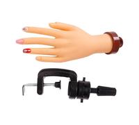 Hlagmix Main Fausse Pour Ongles En Acrylique,Main De Manucure Avec Support De Présentation | Modèle d'Entraînement Réaliste pour Manucure pour Débutants et Artistes de Salon de