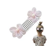 Hlagmix Peignes latéraux pour femmes, peignes de cheveux pour femmes cheveux fins,Accessoires de clip de cheveux de la couronne de fleurs - Côté latérale décorative forte Hold Hairpins for Women