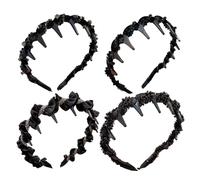 Hlagmix Serre-tête Griffe | Pince à Cheveux Strass avec Anneau à Dents pour Femmes | Lot de 4 Serre-tête pour Femmes Filles, Mariage Été Robes de Soirée Demoiselles d'Honneur Danseuses