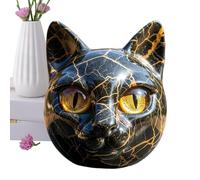 Hlagmix Statuette Chat | Décoration d'Intérieur Figurine de Chat Noir - Pièce d'art en Résine de Bureau pour Amateurs d'animaux Cadeau de Maison Fêtes Anniversaire Décoration Salon Bibliothèque