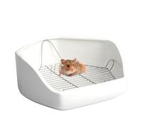 Hlagmix Toilettes d'angle pour petits animaux de compagnie, coin pour cage - Fil amovible en forme de pentagone pour petit animal domestique pour chinchilla, canard