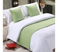 HLASMSPE Chemin de lit doux cyan, ne se décolore pas, couleur unie, décoration de la maison, écharpes de lit, serviette de lit tendance, tapis d'extrémité de lit moderne pour salon, 180 x 50 cm