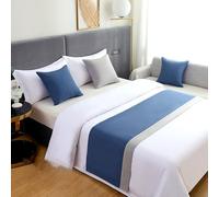 HLASMSPE Housse de coussin assortie pour lit, taie d'oreiller avec fermeture éclair, housse de coussin de siège de voiture, taie d'oreiller pour canapé, chaise, bleu gris, housse de coussin 45 x 45 cm