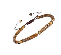 HLBEST Accessoire élégant fait à la main avec perles, texture pierre, bijou de poignet tendance adapté pour améliorer la volonté