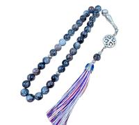 HLBEST Chapelet réglable en perles de verre texturées - Accessoires de prière - Cadeau pour les amateurs de mode