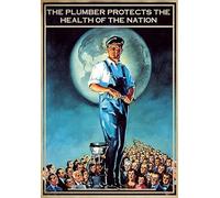 HLBSDM Affiche rétro en métal, décoration murale, cadeau « Le plombier protège la santé de la nation », plaque vintage en métal, pour la maison, la cuisine, le bureau, le club, le bar, la salle de