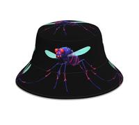 HLBSDM Bob réfléchissant à Motif Moustique et Virus Data, idéal pour la Course à Pied, la randonnée ou Le Camping (Noir)