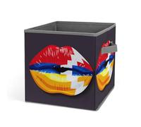 HLBSDM Boîtes de rangement en tissu à motifs de drapeaux du Haut-Karabakh, cubes pliables de 27 cm (10,6 pouces) pour l'organisation des chambres d'étudiants et de la maison