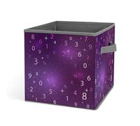 HLBSDM Boîtes de rangement pliables à dégradé de numérologie avec tissu imprimé intégral, 27 cm (10,6 pouces), pour des solutions de rangement décoratives.