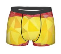 HLBSDM Boxer Homme Low Poly Drapeau Espagne, Short de Sport Respirant et élastique