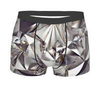 HLBSDM Boxers à Motif de Cristaux de Diamant Abstraits pailletés, Respirants et évacuant l'humidité, sous-vêtements pour Hommes