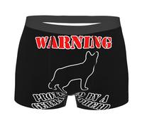HLBSDM Boxers pour Hommes, protégés par Un Berger Allemand. Short de Sport Respirant et élastique.