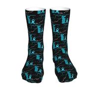 HLBSDM Chaussettes de course à coussin d'air, respirantes et à col rond, pour la sensibilisation à la guérison de la toxicomanie