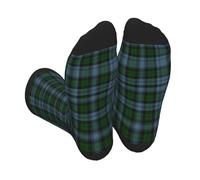 HLBSDM Chaussettes hautes décontractées à carreaux du district de Sutherland, douces et chaudes, pour hommes et femmes