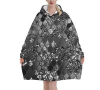 HLBSDM Couvertures à capuche à paillettes sirène pour femmes et hommes adultes, grandes tailles, douces et chaudes.