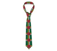 HLBSDM Cravate pour homme à l'effigie du drapeau du Commonwealth de Dominique, style classique, idéale pour les vacances et le travail.