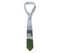 HLBSDM Cravate Taichi Bay The Yellow River pour homme - Cravate en polyester de 7,9 cm de large et 145 cm de long, idéale pour les occasions formelles, les mariages et les événements professionnels.