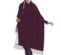 HLBSDM Écharpe à pompons en imitation cachemire tartan Spirit Of Summer, idéale pour l'hiver et l'automne. Douce et chaude, un classique intemporel.