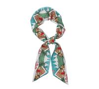 HLBSDM Écharpe élégante en satin pour femme, douce et brillante, imprimée sur toute la surface. Polyvalente, elle peut se porter comme bandeau ou cravate pour des rendez-vous ou des photos de voyage.