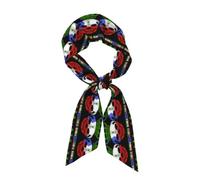 HLBSDM Écharpe fine et légère à rayures longues, ornée d'un crâne de roi de Guinée équatoriale, pour femme. Foulard polyvalent et tendance à porter au quotidien.