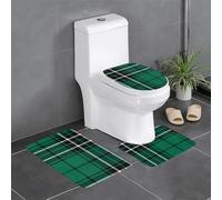 HLBSDM Ensemble de Tapis de Bain en Flanelle Tartan Clan Maclean Hunting (3 pièces) | Douceur Incomparable