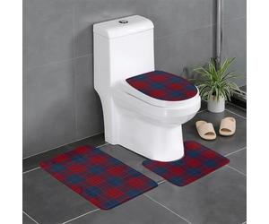HLBSDM Ensemble de Tapis de Bain en Flanelle Tartan Clan Robinson, 3 pièces : Tapis de Bain, Housse de siège de Toilette, Tapis de Baignoire | Douceur Incomparable