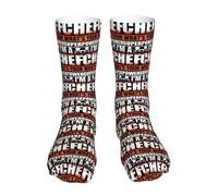 HLBSDM Je suis un chef, quel est votre super pouvoir ? Chaussettes de course à coussin d'air, chaussettes respirantes à col rond