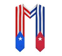 HLBSDM Mélange de drapeaux de Porto Rico et de Cuba : étoles, châles, écharpes et cols en V pour les étudiants en fin d'études.
