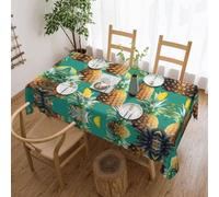 HLBSDM Nappe rectangulaire Lavable à Motif Ananas Tropical hawaïen, idéale pour Les Repas, buffets et fêtes.