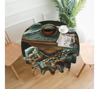 HLBSDM Nappe Ronde Pratique imprimée Gros Plan Grenouille Verte, résistante, idéale pour la Maison, Les Restaurants, Les hôtels, Les réceptions et comme Nappe décorative.