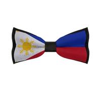 HLBSDM Nœud papillon pour homme, imprimé drapeau des Philippines et gouttes d'eau, ajustable et pré-noué, idéal pour les soirées smoking et les mariages.