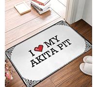 HLBSDM Petit Tapis de Bain « J’Adore Mon Akita Pit » - Excellente adhérence, qualité supérieure et Construction Durable et Originale | Tapis de Cuisine imperméable et Anti-Fatigue (40 x 60 cm)