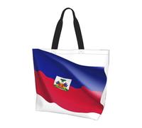 HLBSDM Sac d'épicerie haïtien, joli sac à bandoulière, sac à main, sacs d'épicerie haïtiens, sac fourre-tout, sac drapeau haïtien