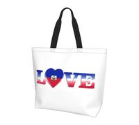 HLBSDM Sac d'épicerie haïtien, joli sac à bandoulière, sac à main, sacs d'épicerie haïtiens, sac fourre-tout, sac drapeau haïtien