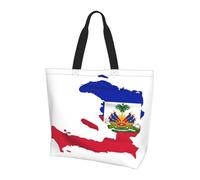 HLBSDM Sac d'épicerie haïtien, joli sac à bandoulière, sac à main, sacs d'épicerie haïtiens, sac fourre-tout, sac drapeau haïtien