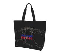 HLBSDM Sac d'épicerie haïtien, joli sac à bandoulière, sac à main, sacs d'épicerie haïtiens, sac fourre-tout, sac drapeau haïtien