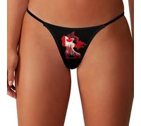 HLBSDM String imprimé avec Drapeau et Carte du Canada pour Femme, Style Patinage sur Glace. Culotte Sexy Extensible à Dos en T.