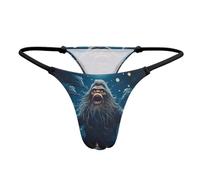 HLBSDM String imprimé Bigfoot in The Night pour Femme, Culotte Sexy