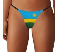 HLBSDM String pour Femme avec Drapeau du Rwanda, Culotte Sexy Taille Basse, Style T-Back