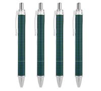 HLBSDM Stylo à bille rétractable à motif tartan Clan Morrison, pointe fine 0,5 mm, stylo à clic en polycarbonate résistant avec clip pour un usage quotidien