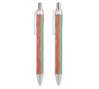 HLBSDM Stylo à bille rétractable à pointe fine 0,5 mm, rouge, orange et turquoise, avec clip, pour une utilisation quotidienne.