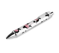 HLBSDM Stylo à bille rétractable premium à écriture fluide et élégante, avec encre à séchage rapide et motif vache laitière amusant (1 pièce).