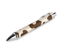 HLBSDM Stylo bille de bureau tendance à séchage rapide, pointe fine 0,5 mm, encre noire, écriture fluide, motif peau de vache, 1 pièce