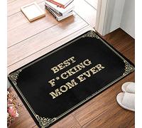 HLBSDM Tapis de Bienvenue uni « Meilleure Putain de Maman du Monde », paillasson de Printemps, décoration extérieure de Garage pour Hommes (40 x 60 cm)