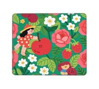 HLBSDM Tapis de Souris d'ordinateur Portable avec Motif de Fleurs et de Fruits printaniers, Base antidérapante en Caoutchouc, 17,8 x 21,8 cm (7 x 8,6 Pouces), idéal pour Le Bureau.