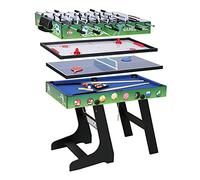 HLC 4 en 1 Table multijeux Billard/Ping-Pong/BabyFoot/Hockey pour Enfants et Adultes - Multi-Jeux Parfait pour Cadeaux d'anniversaire et Fêtes - Divertissement à Domicile