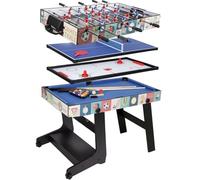 HLC Table Multijeux 4 en 1, Barre Rétractable Baby Foot Pliable