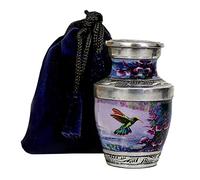 hlc XXDJHM22Y889 Petite urne Souvenir en Forme de Colibri pour Cendres humaines avec Pochette en Velours